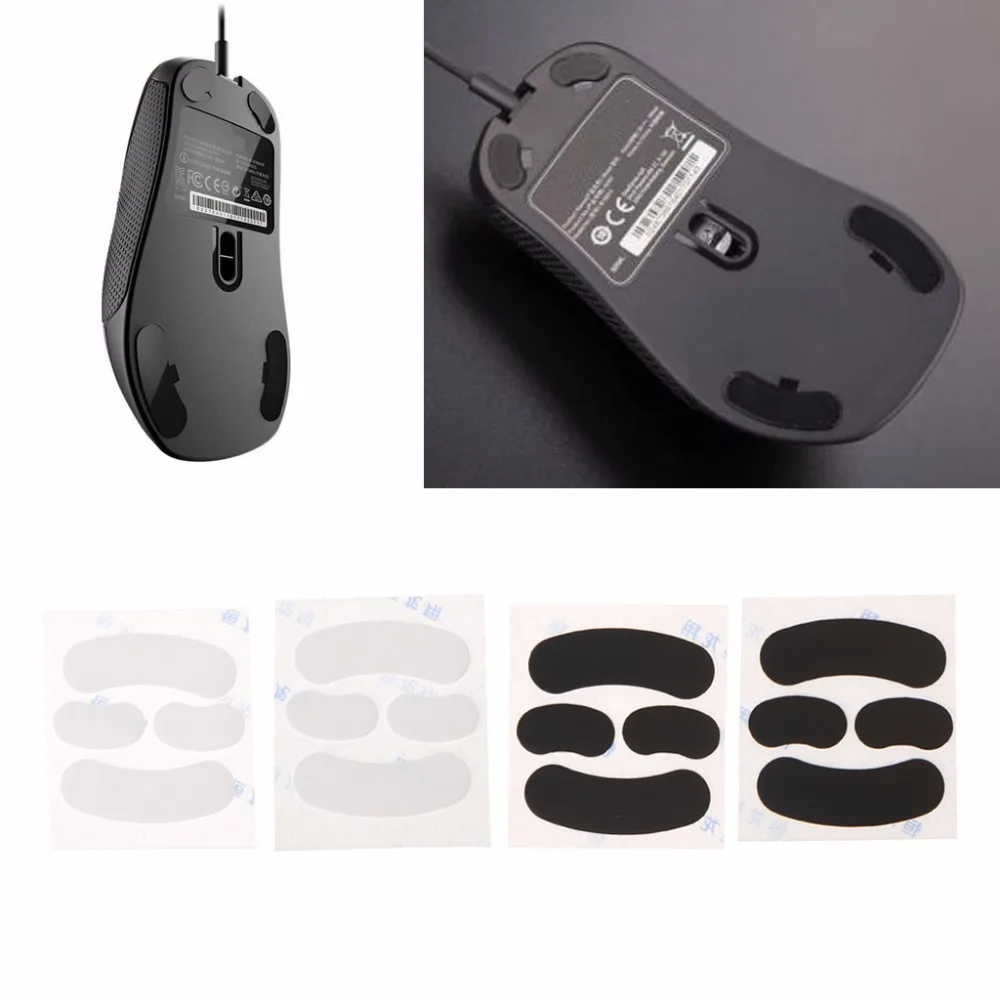 2 комплекта 0 6 мм толщина мыши Ноги коньки для SteelSeries Rival / 300 черный/белый C26 |