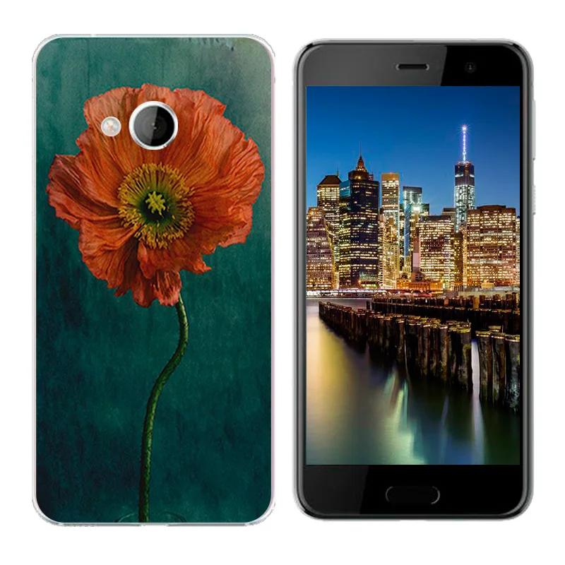 Phone Cases for HTC U Play Case Cat Landscape Printing Back Cover Fundas Soft Silicone TPU Ultra Thin Covers Alpine |