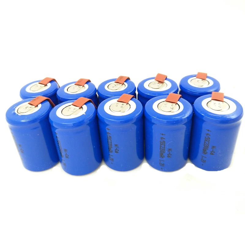 Высококачественный аккумулятор 4/5SC ni cd 1 2 в 2200 мАч Аккумуляторный Аккумулятор 3 3*2