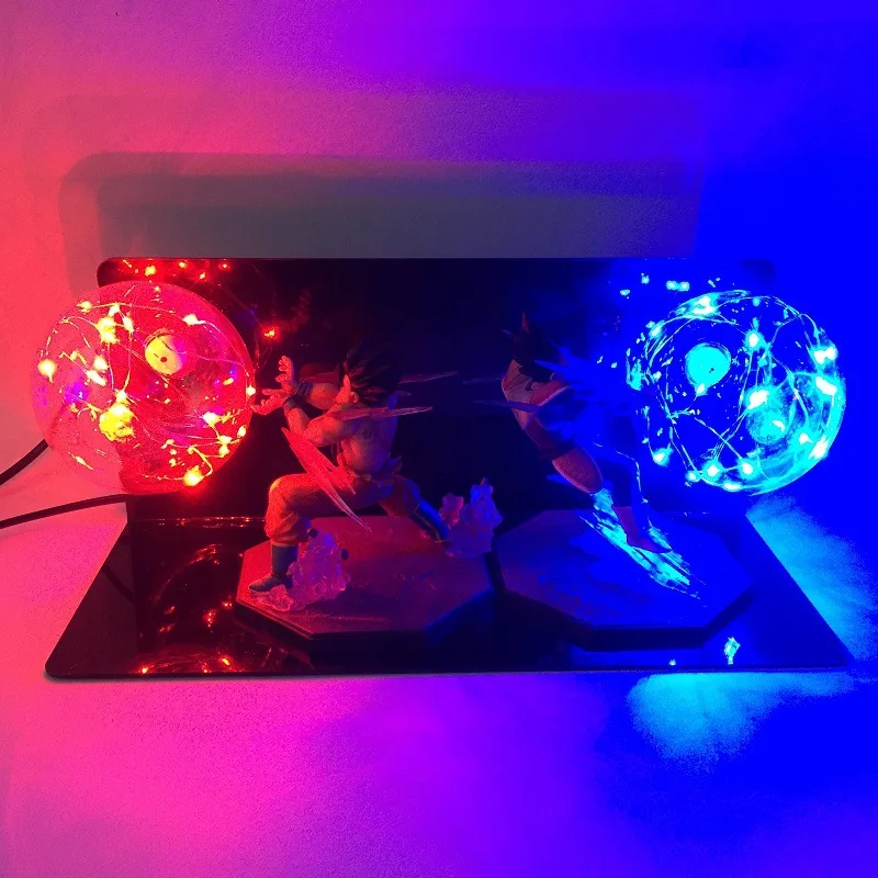 ZXZ аниме Dragon Ball Z Вегета Сон Гоку Супер Saiyan светодиодное освещение творческий