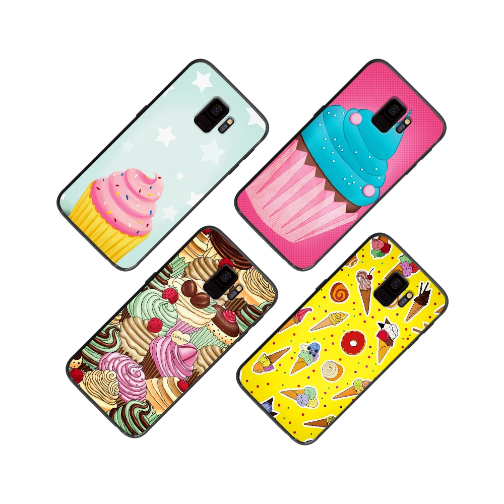 С рисунком пончика для samsung Galaxy A5 A6 A7 A8 A9 2018 2019 плюс M10 M20 M30 мягкий чехол