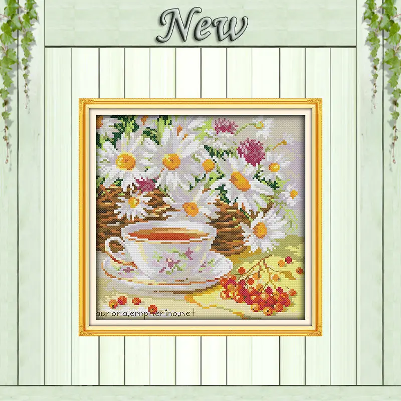 tea coffe (1) Послеобеденный чай кофе Десерт живопись Счетный напечатан на холсте DMC 14CT 11CT вышивка крестиком наборы для рукоделия Наборы для вышивания Маргаритка - Цвет: tea coffe (1)