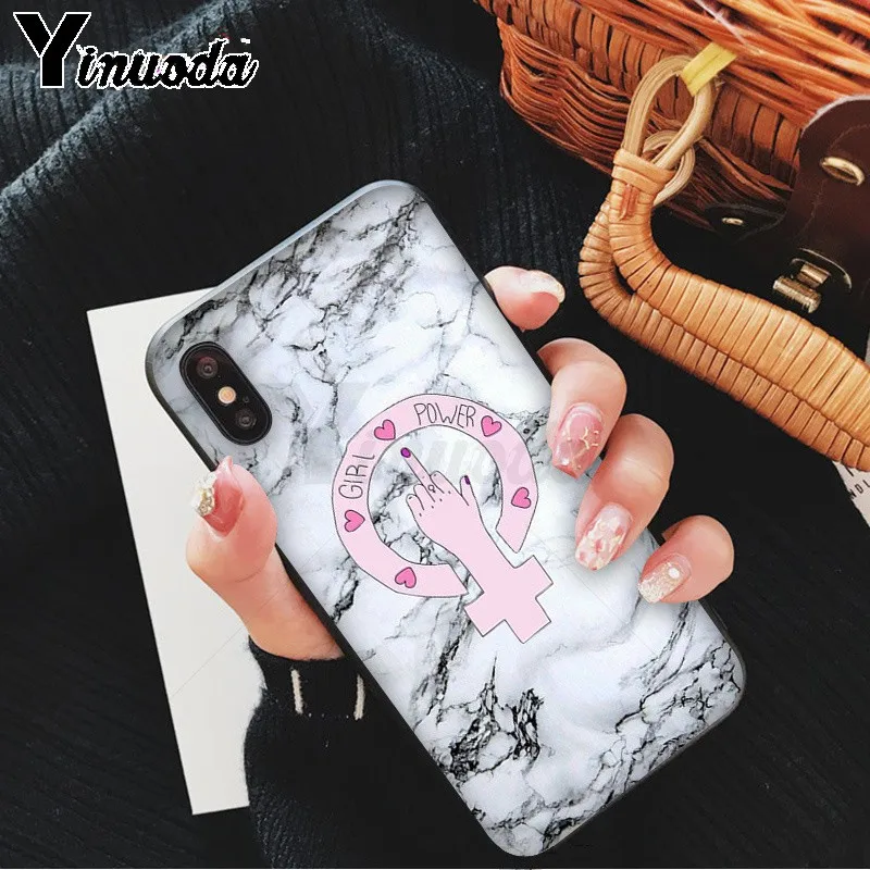 Чехол с логотипом Yinuoda feminist для iPhone 5 5Sx 6 7 7plus 8 8Plus X XS MAX XR | Мобильные телефоны и