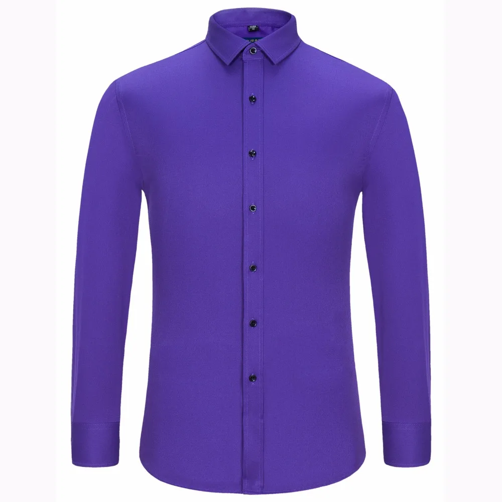 Мужская классическая рубашка с длинным рукавом из бамбукового волокна|camisa