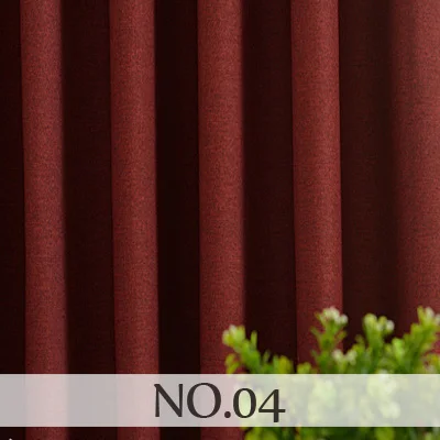 Curtain DIHIN 1 шт. готовые затемненные льняные шторы, хлопок+ лен сплошной цвет шторы утолщаются спальня cortinas для окон гостиной - Цвет: Curtain