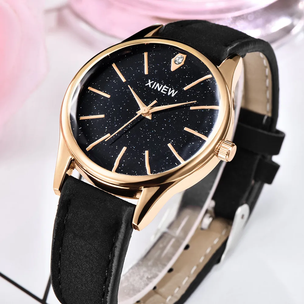 Кварцевые наручные часы reloj mujer модные кожаные женские платье мужские Relogio