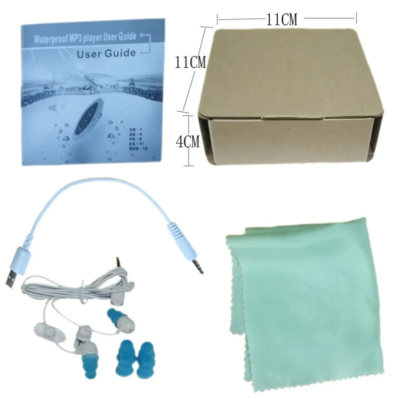 Многоцветный портативный IPX8 водонепроницаемый MP3-плеер с зажимом FM для плавания