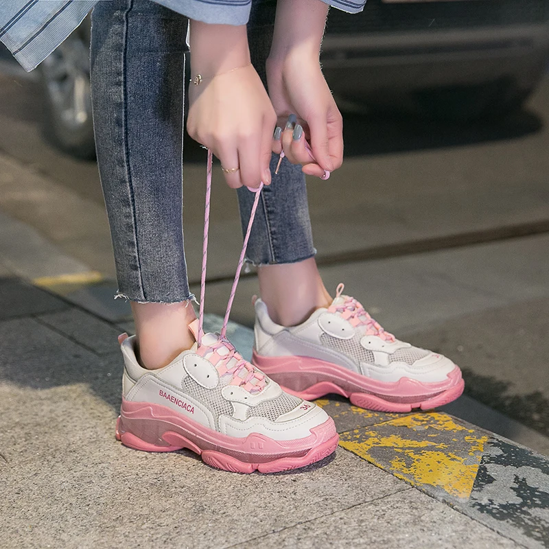 Женские кроссовки сезон осень модная повседневная обувь женские удобные дышащие