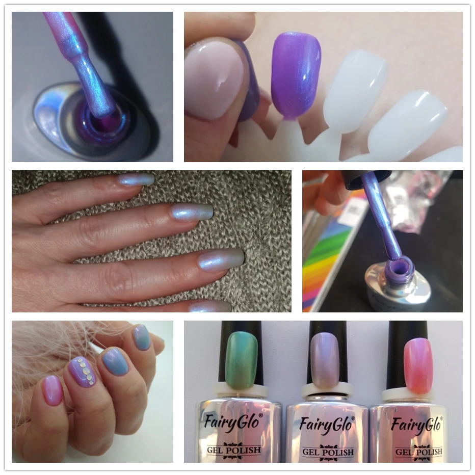 FairyGlo 10 мл жемчужная раковина УФ-гель для ногтей Русалка гель Лаки! Полупостоянная