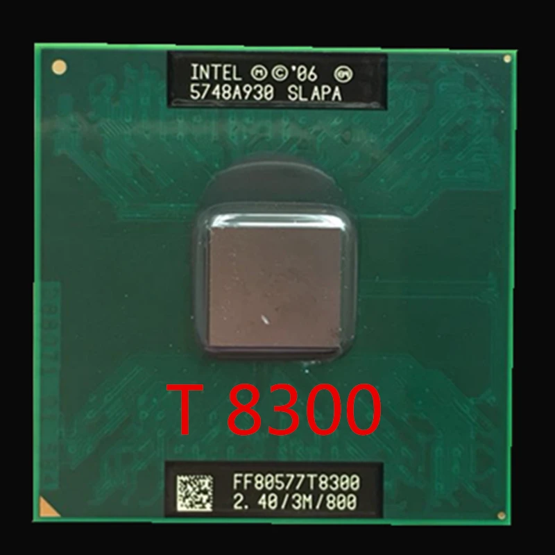 Intel Core T8300 cpu 3M cache, 2,4 ГГц, 800 МГц FSB, двухъядерный процессор ноутбука для 965