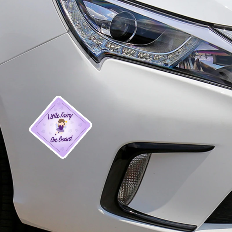 YJZT 12.5*12.5CM Safety Caution Sign For Car Sticker Purple Graphic BABY ON BOARD Colored Bumper Window Decoration C1-5685 | Автомобили и