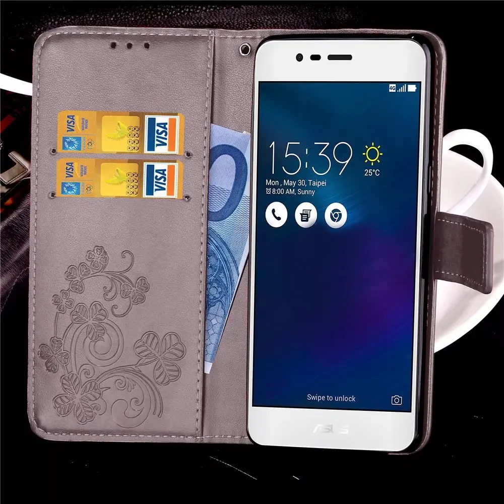 Кожаный чехол-книжка с отделениями для карт чехол для Asus ZenFone 2 3 3S Max мы собрали воедино Pro ZC521TL ZE554KL ZE552KL ZE520KL ZC551KL ZC520TL ZC553KL ZC554KL крышка