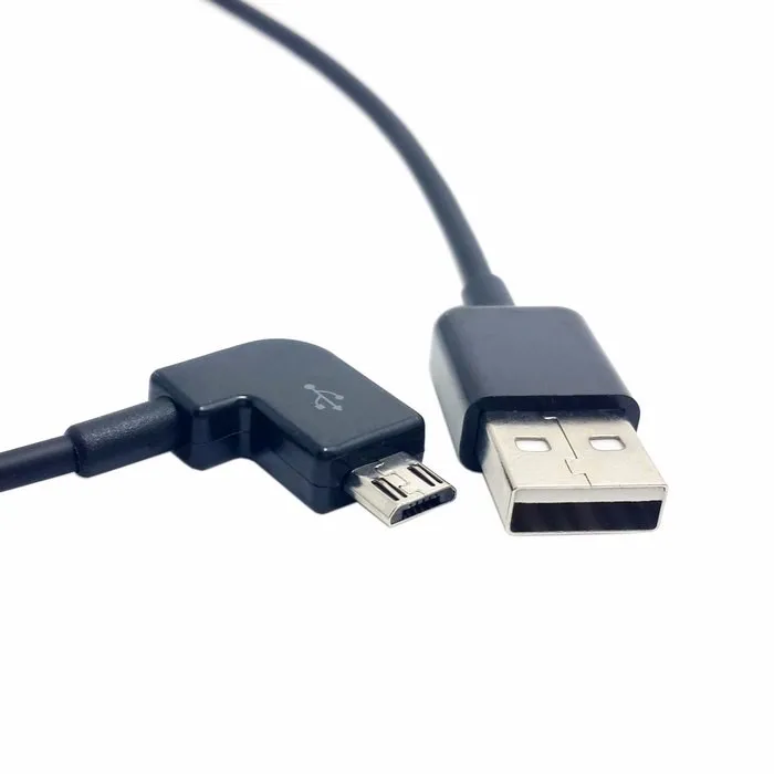 Левый Угловой 90 градусов Micro USB штекер к кабель для передачи данных 0 2 м 1 3 5