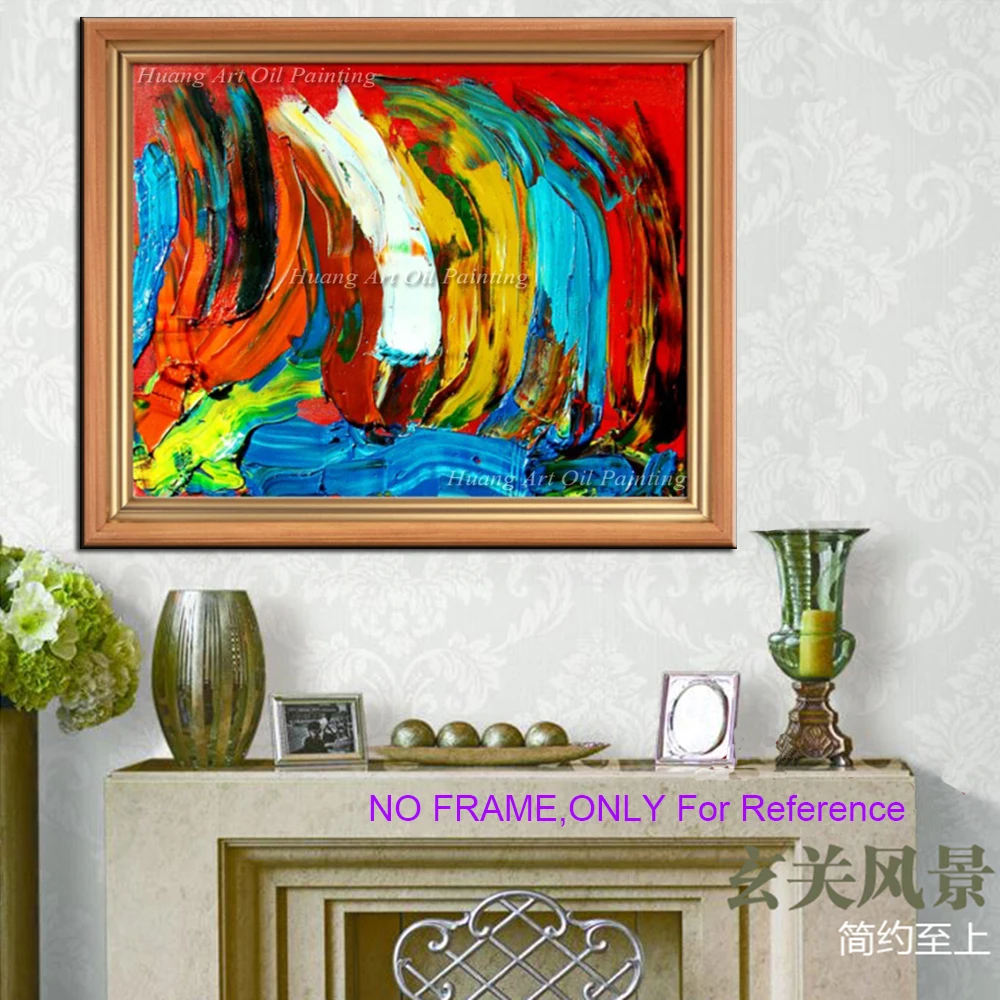 Оптовая продажа ручная роспись яркий красочный нож абстрактный пейзаж живопись