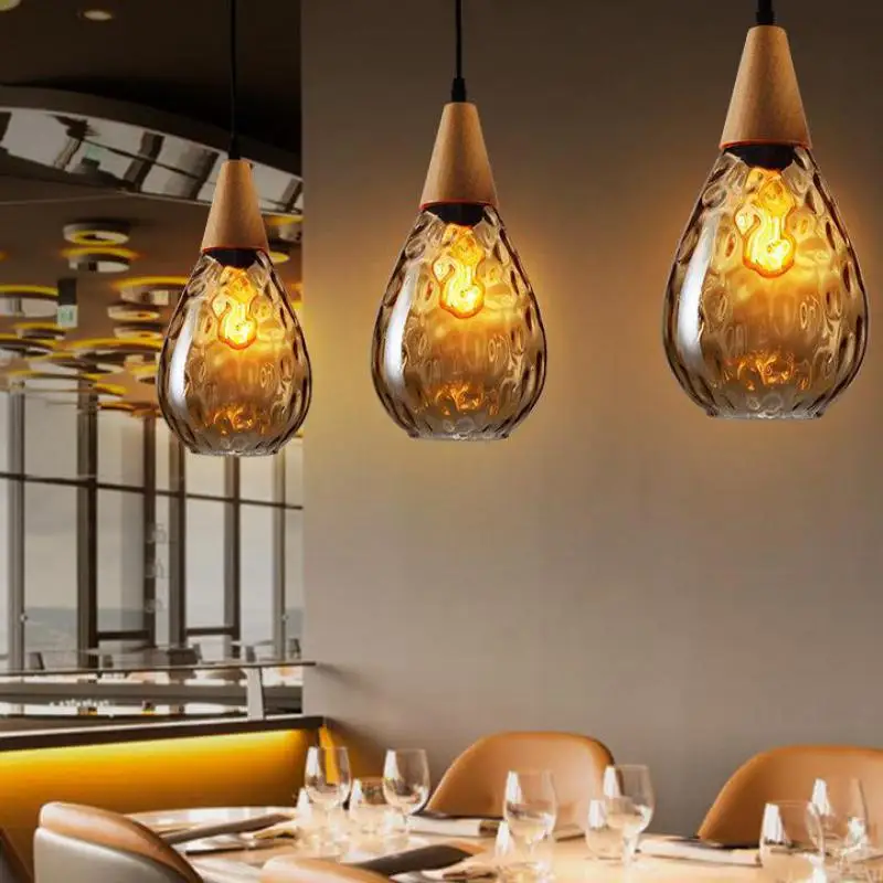 Tiffany 1 шт. Стекло освещения подвесной светильник для кофе Бар Италия стиль