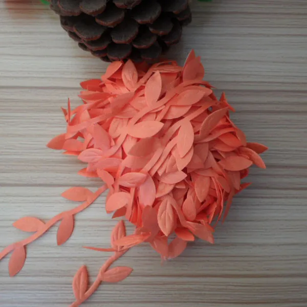orange 2 м искусственные зеленые цветы шелковые листья из ротанга DIY аксессуары для гирлянды для дома Свадебные украшения искусственные цветы для скрапбукинга - Цвет: orange