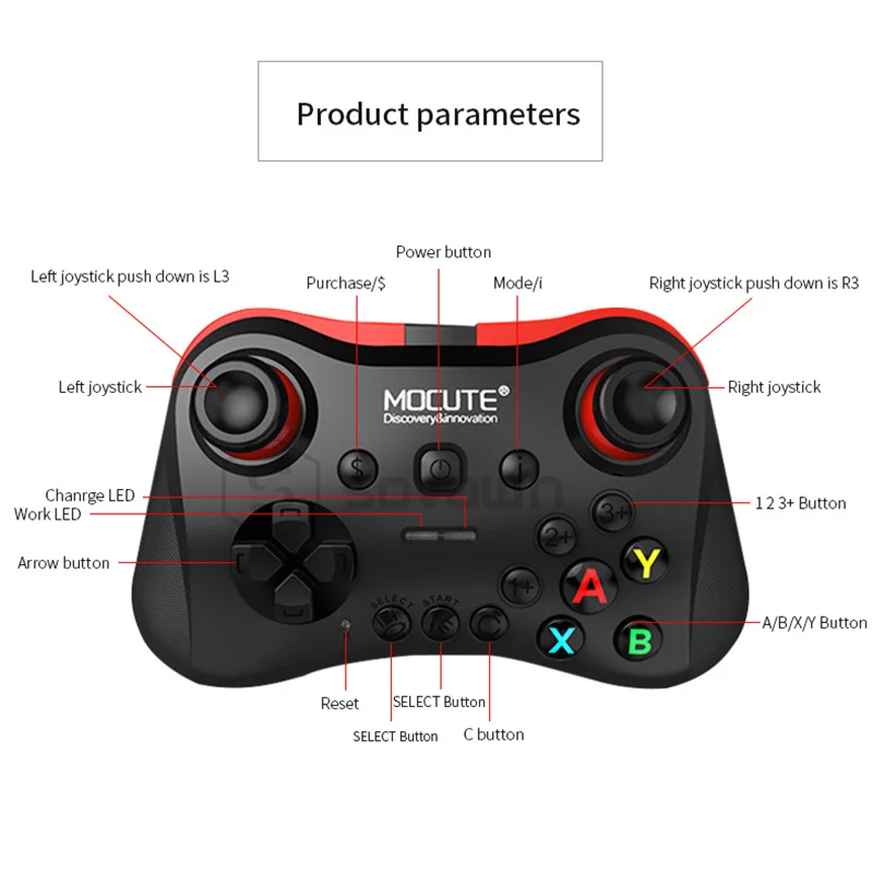 Mocute 056 Bluetooth геймпад Android беспроводной джойстик VR контроллер мобильный джойстик для PUBG смартфон Smart tv BOX PC+ держатель