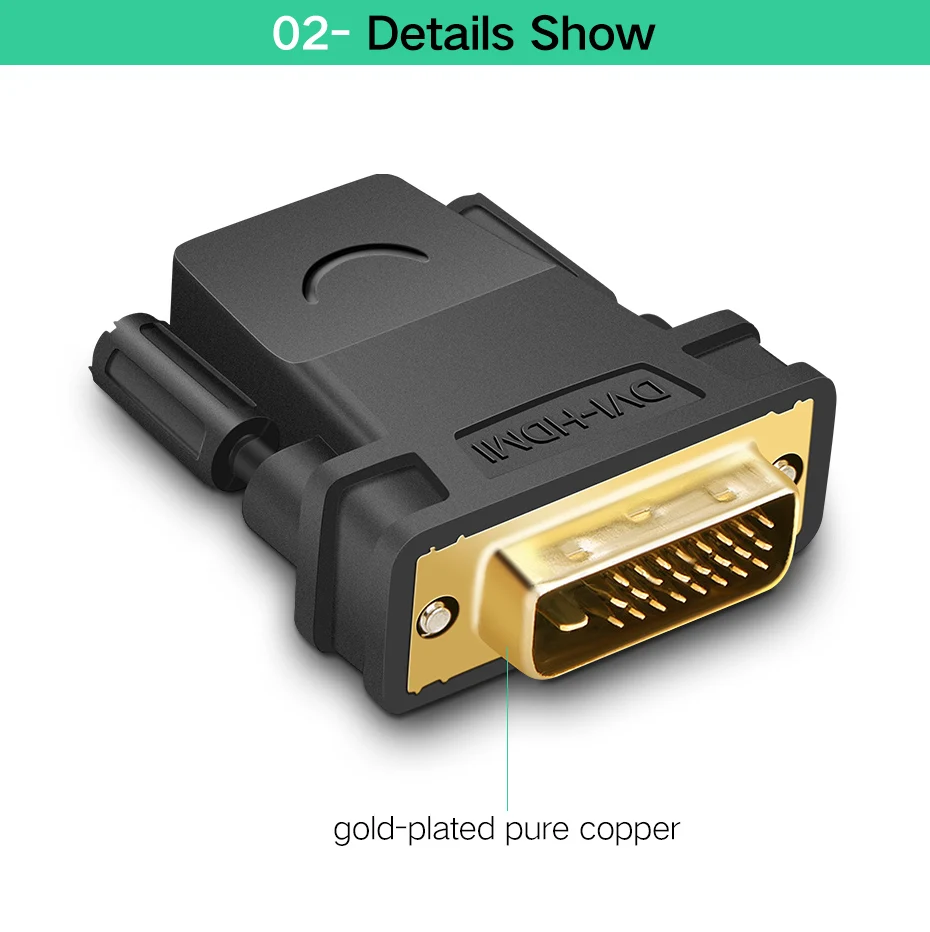 Ugreen hdmi к DVI 24+ 1 адаптер женщины к мужчине 1080 P HDTV конвертер для пк PS3 проектор TV Box