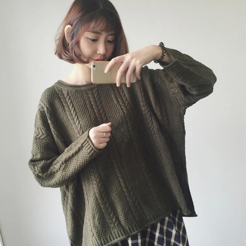 Casual Women Clothing Female Solid Color O-Neck Long Sleeved Knitted Sweater Soft Pullovers Fashion 3 Colors | Женская одежда
