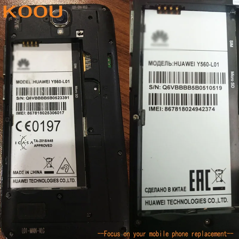 ЖК дисплей для Huawei Y560 L01 + сенсорный экран Dightizer сборка Замена мобильный телефон