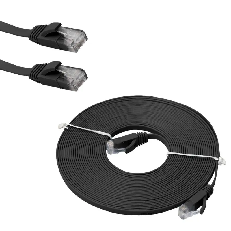 EDAL 5 м/16 футов плоский Ethernet CAT6 сетевой кабель Патч провод RJ45 для Smart TV/Xbox|Кабели| |