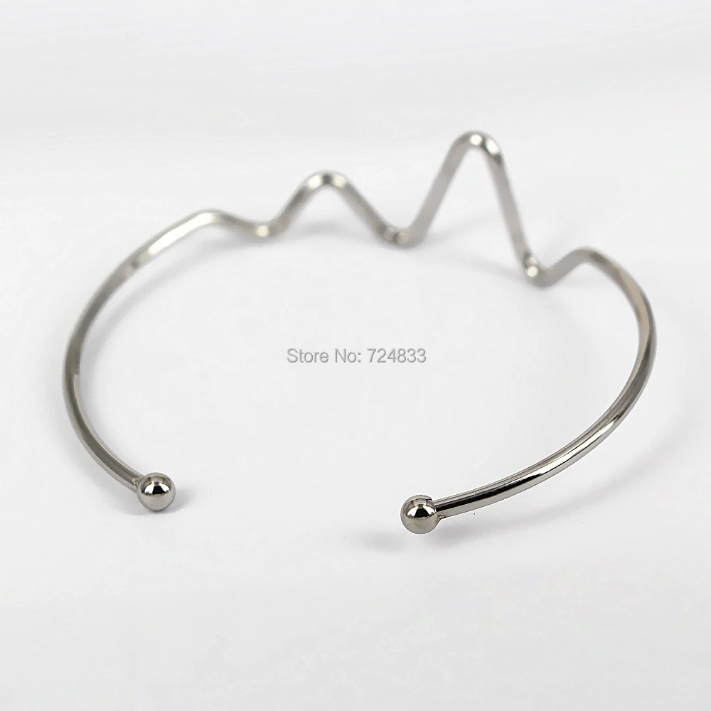 63 мм нержавеющая сталь открытый браслет на запястье проводной помахал простые