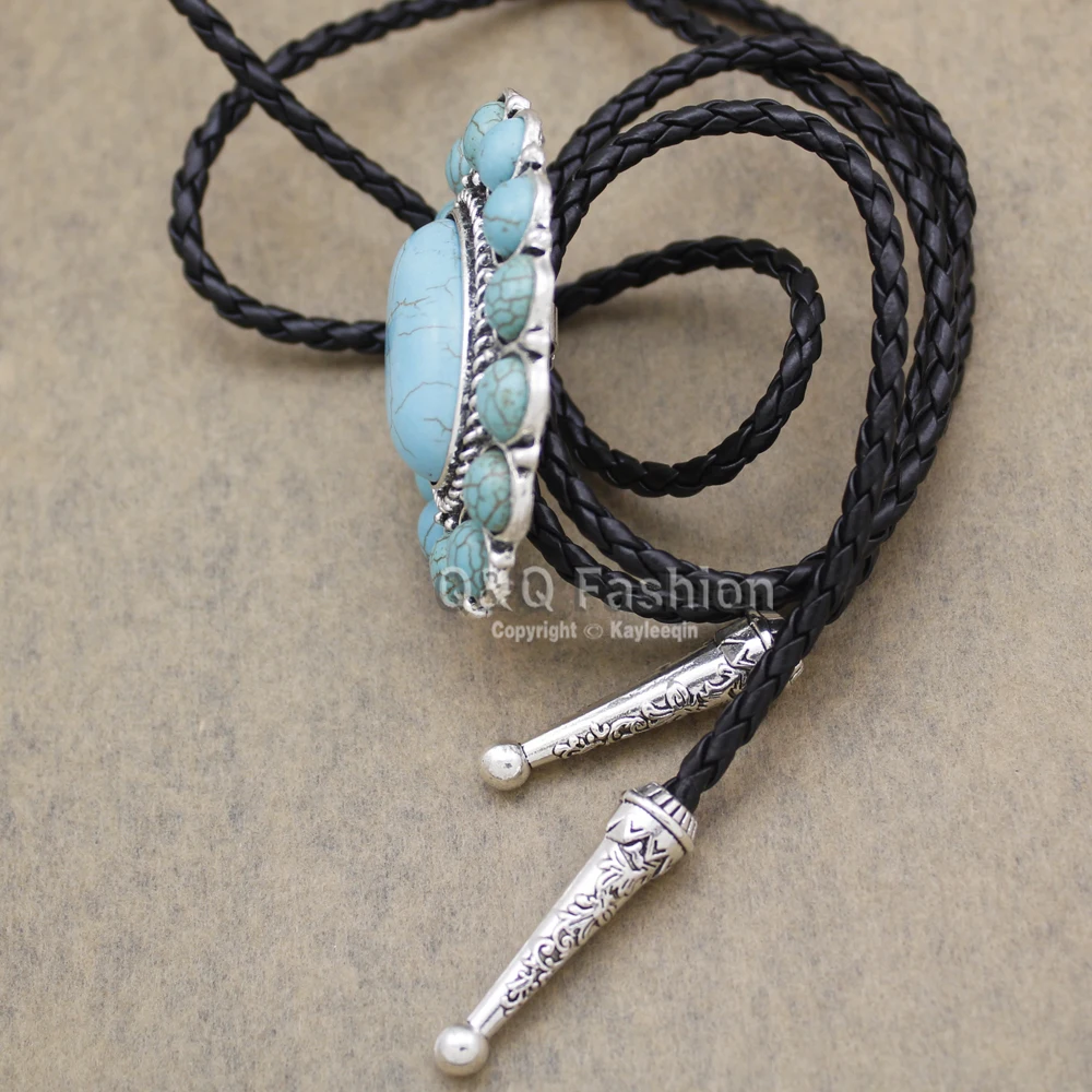 Новое поступление модная индийская Бирюзовая кожа с покрытием из серебра в