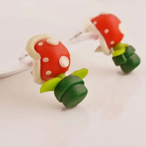 2017 Новый дизайн ручная работа полимерные милые глиняные серьги-гвоздики с