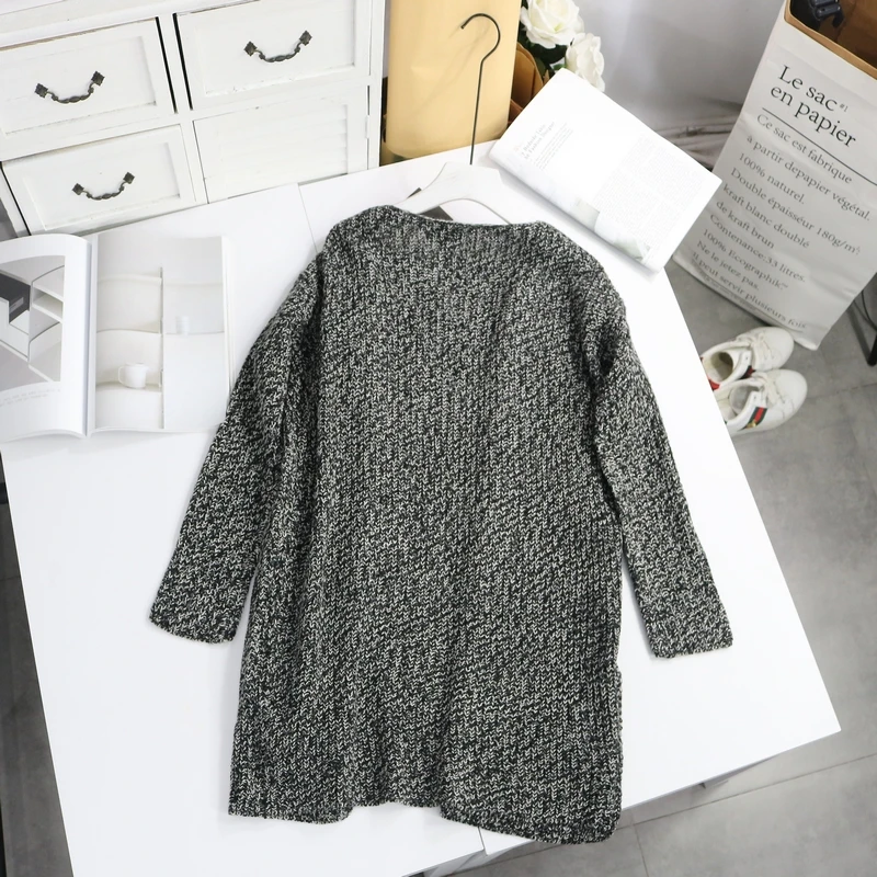 Languid is lazy wind sweater cardigan coat female autumn winter in new fund temperament long loose outside build 258 |