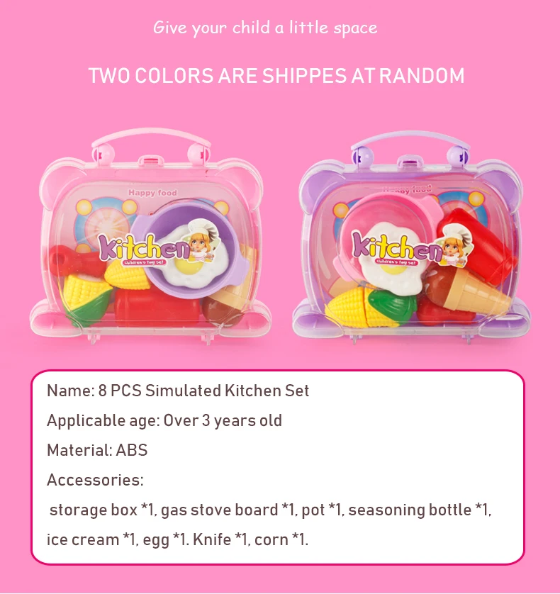 Набор столовых приборов, игрушки для хранения детей, маленький кухонный игровой домик, посуда, пластиковый чемодан, кухонные игрушки, детская посуда