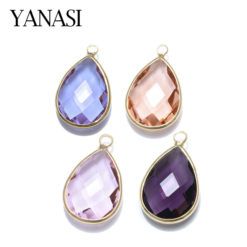 YANASI 17*11 мм Ctystal Подвески в виде капли для изготовления ювелирных изделий