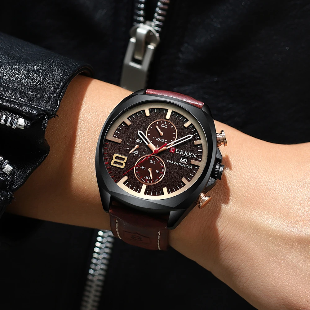 2019 Men Watches Top Brand Luxury CURREN Military Analog Quartz Watch Men's Sport Wristwatch Relogio Masculino Waterproof Saat | Наручные