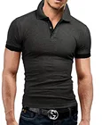 Рубашка-поло мужская с отложным воротником и коротким рукавом, размеры до 5xl
