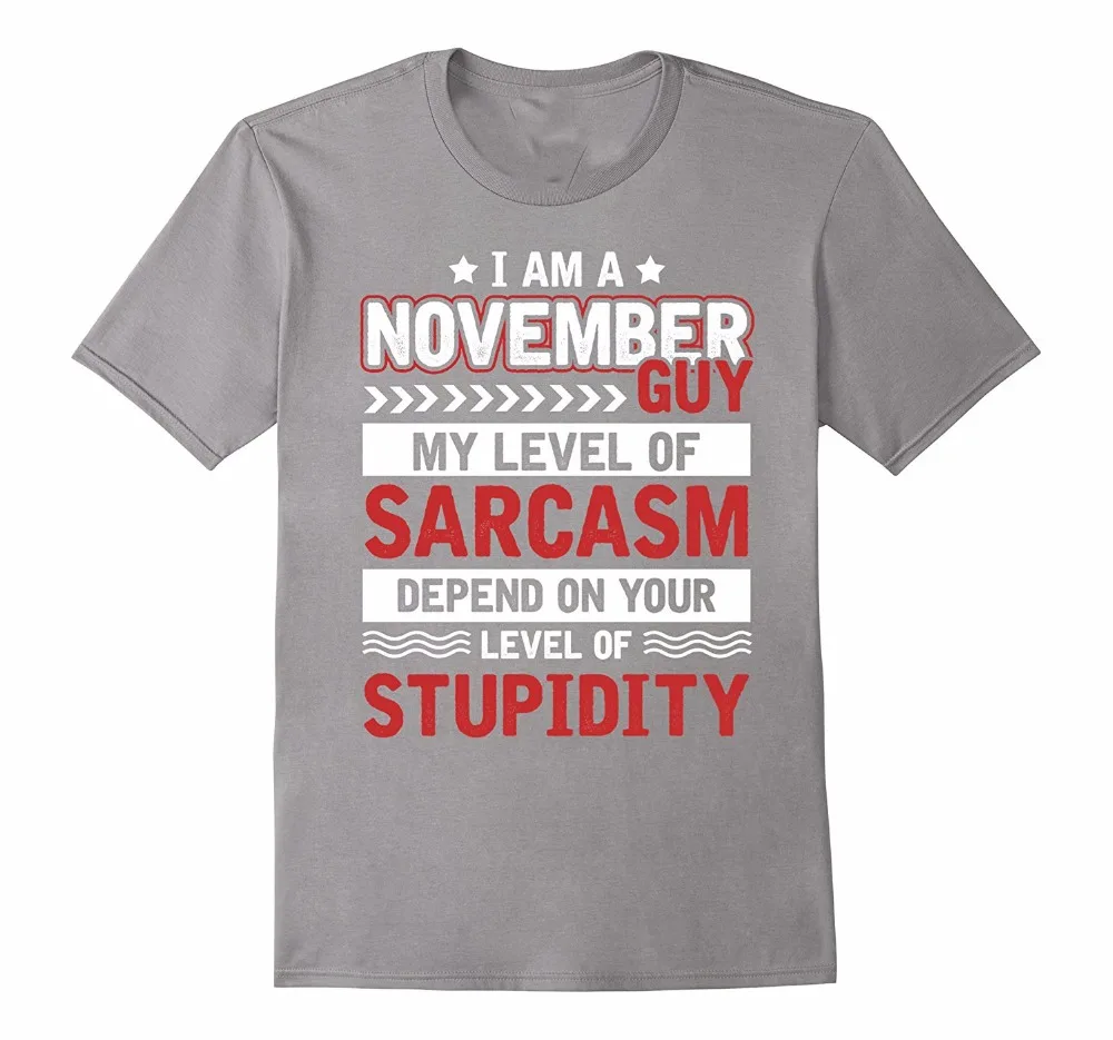 Лето 2019 100% хлопок модная Повседневная Новинка Забавный человек I Am A November Guy