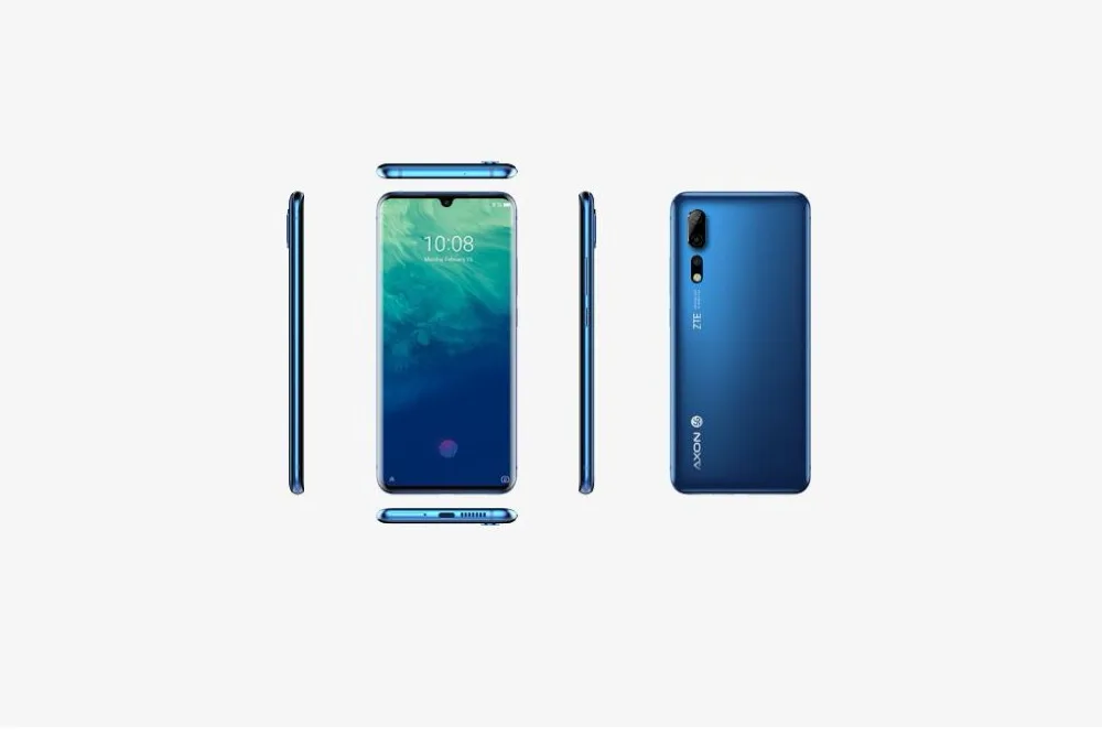 Мобильный телефон zte Axon 10 Pro, Восьмиядерный процессор Snapdragon 855, 8-мегапиксельный 3x зум, экран DTS 6,47 дюйма, изогнутый край, 4000 мАч, Беспроводная зарядка