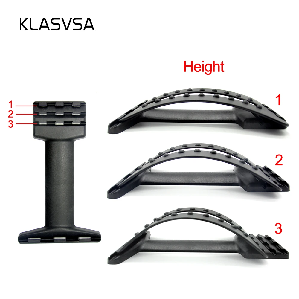 KLASVSA Back Stretcher Massager Neck Waist Magic Support Home Muscle Stimulator Pain Relief Relaxation Fitness Equipment |