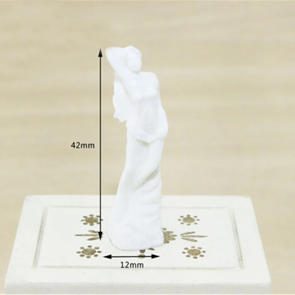1:12 Mini Vintage Resin Goddess Angels Statue Sculpture White Doll Home Decoration Ornaments Accessories | Игрушки и хобби