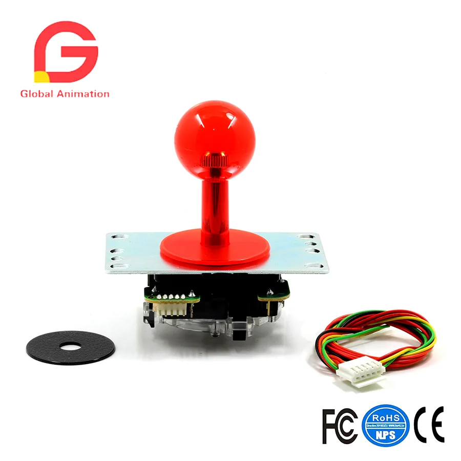 Sanwa оригинальный японский аркадный джойстик JLF TP 8YT SK прозрачный красный шар|Игры