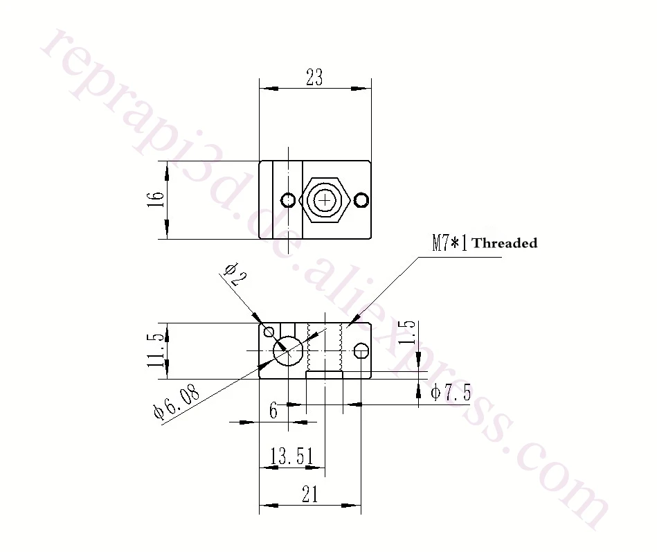 2x MK10 экструдер нагревательный блок M7 F/ PT100 термопара типа K Creator Pro finder Wanhao D4 & I3 Dremel