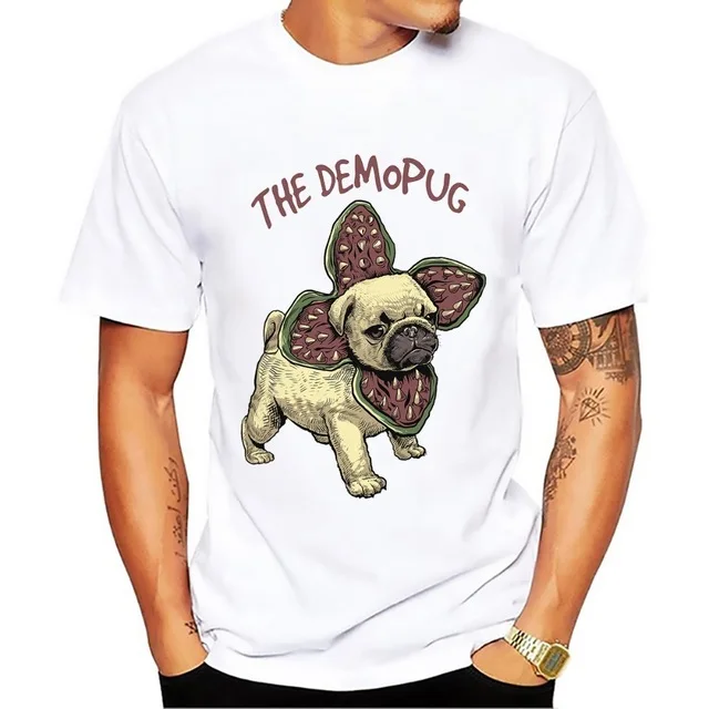 Chomper Demogorgon DemoPug Democorgi demouppy забавные мужские футболки новые белые повседневные homme