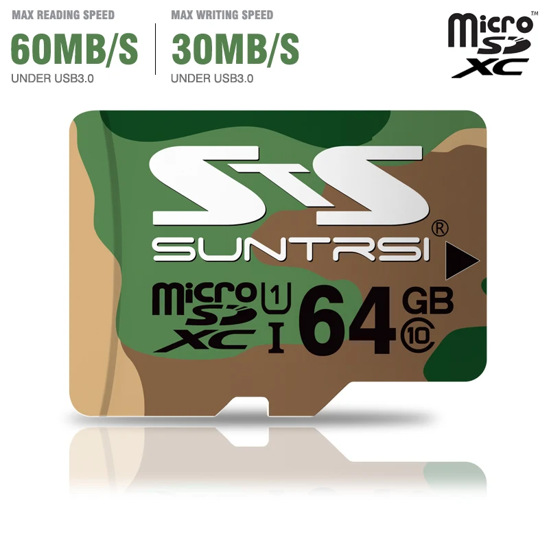 Suntrsi Micro SD карта 32 Гб класс 10 высокоскоростная Мини TF для мобильных телефонов и
