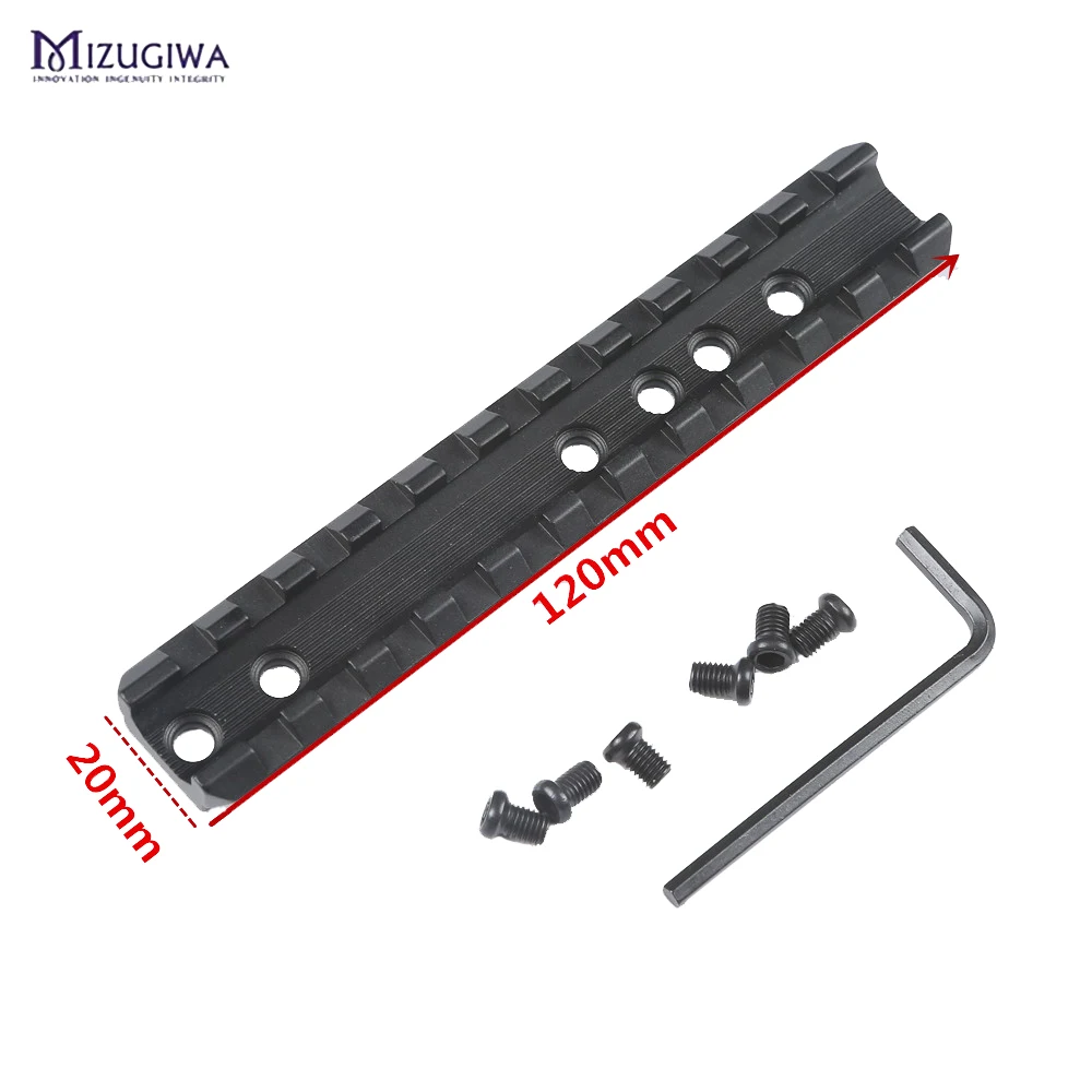 

Hunting Rifle Scope Mount Rail 20mm Picatinny Rail with 11 Slots 120mm Length Hunting Rifle/Air Gun weaver Flashlight Base