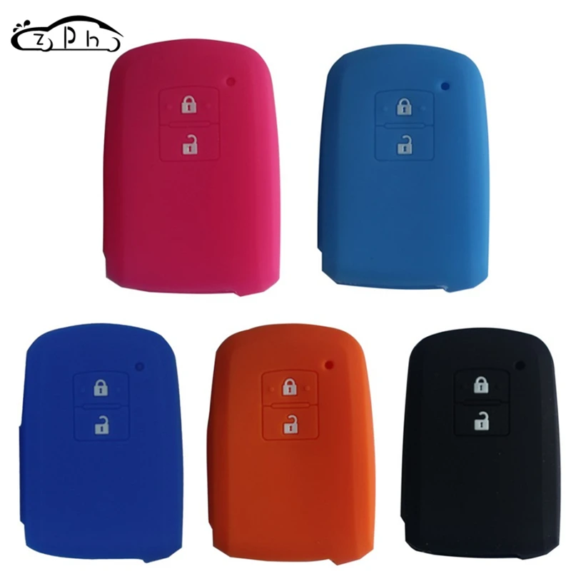 Силиконовый чехол для автомобильного ключа с 2 кнопками Toyota Auris Camry RAV4 Avalon Yaris Verso