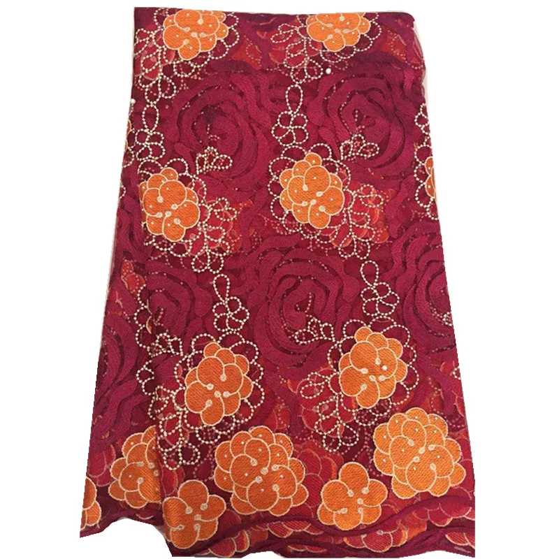 Французский Кружево Ткань с бисером. высокое качество гипюра Тюль для свадебное