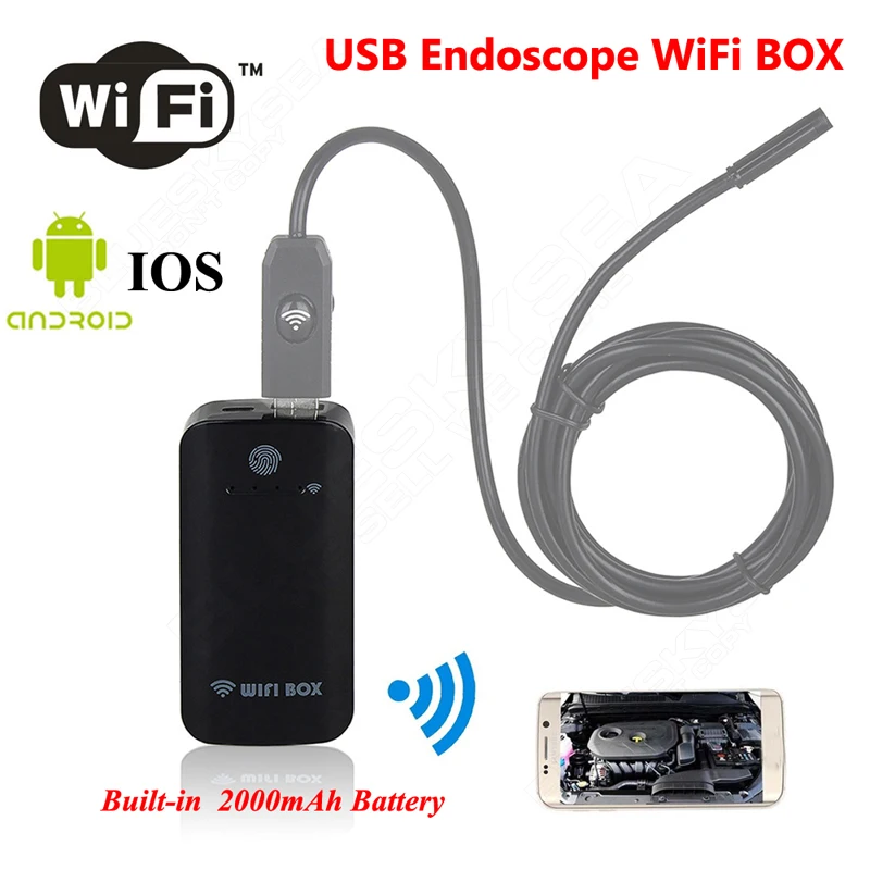 Бесплатная доставка! Беспроводной Wi-Fi коробка для USB эндоскопа инспекционной
