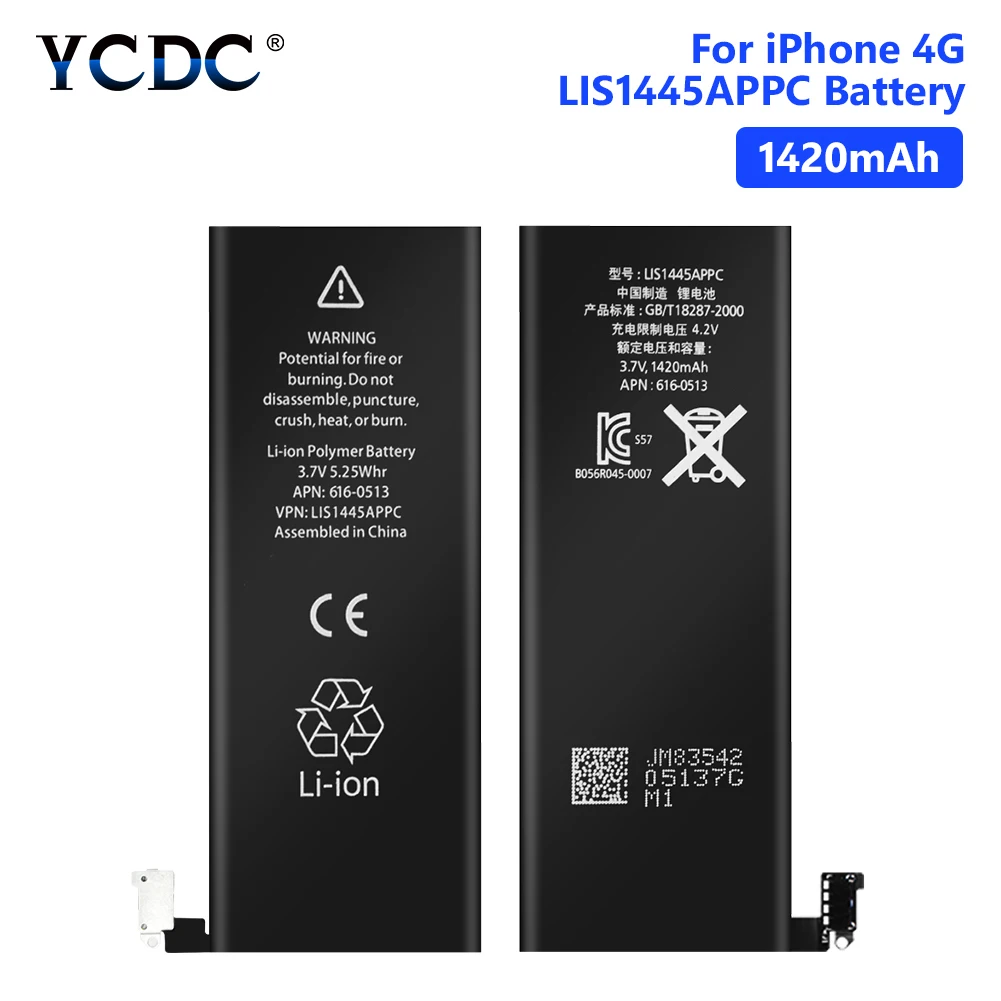YCDC литий ионная аккумуляторная батарея для телефона высокое качество 3 7 в 1420 мА/ч