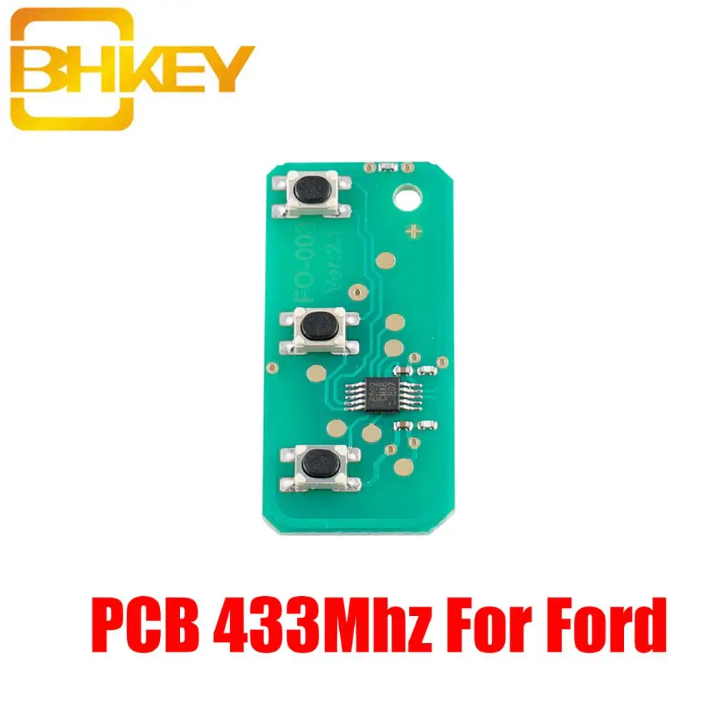 BHKEY дистанционный Автомобильный ключ PCB для Ford Fusion Focus Mondeo Fiesta Galaxy 3 кнопки 433 МГц Key