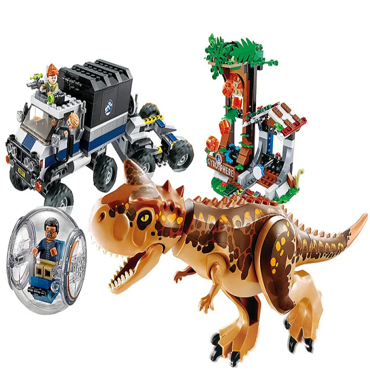 Парк Юрского периода carnoaurus Gyrosphere Escape строительные блоки комплекты кирпичей