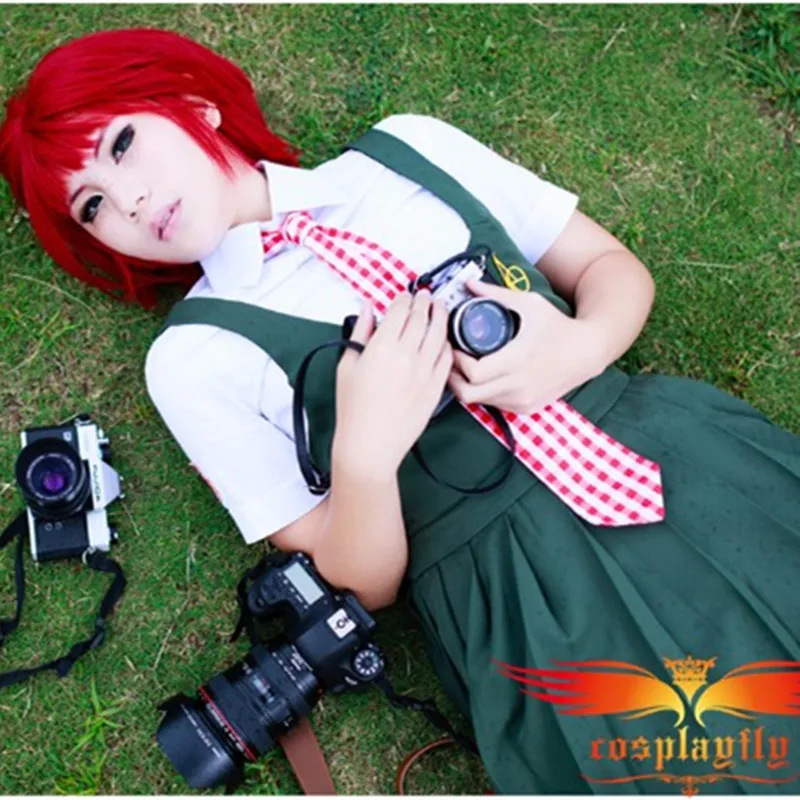 Mahiru Koizumi супер Danganronpa Косплей Костюм на заказ оливковое зеленое платье