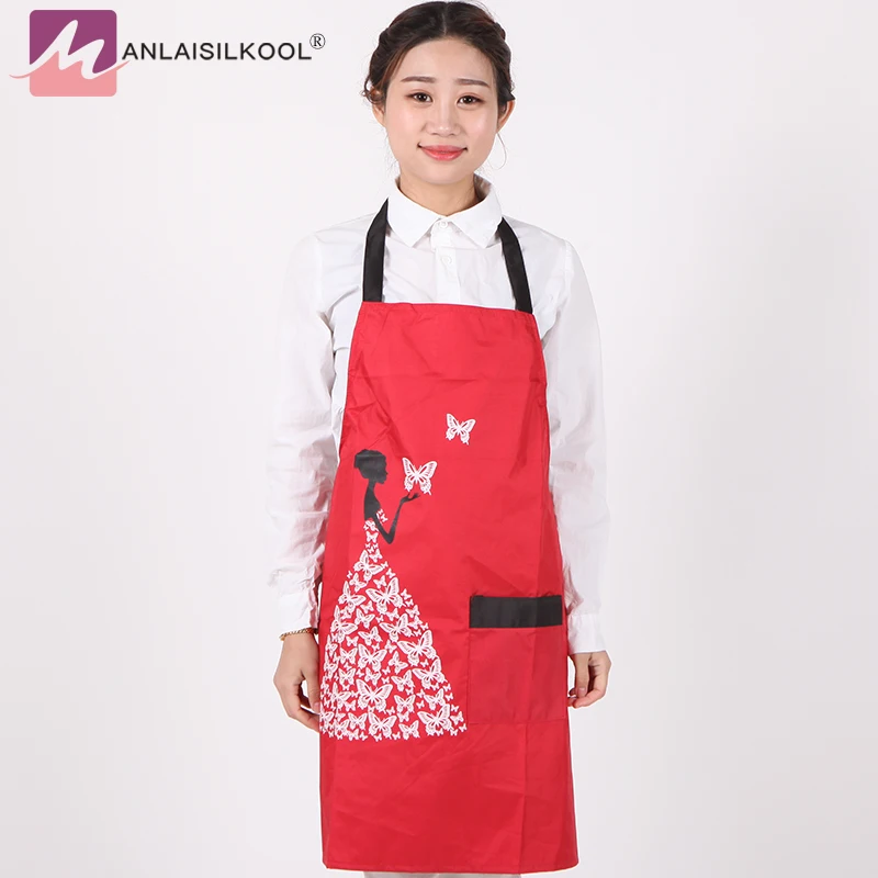 2018 New Solid color butterfly pattern bib aprons kitchenapron funny patterns Cooking apron for woman man tablier cuisine | Дом и сад